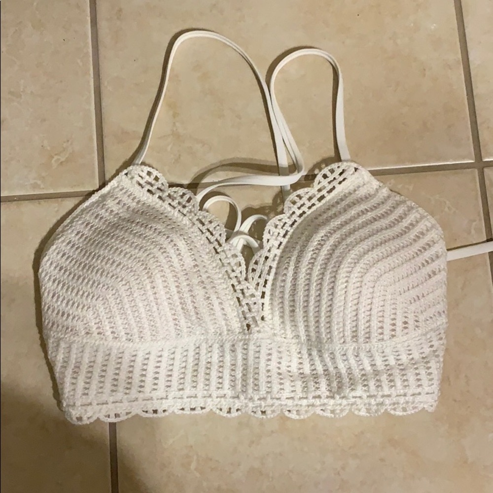 White crochet bikini top NWOT